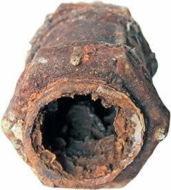 rusted water pipe