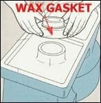 Installing the wax gasket for a Toilet