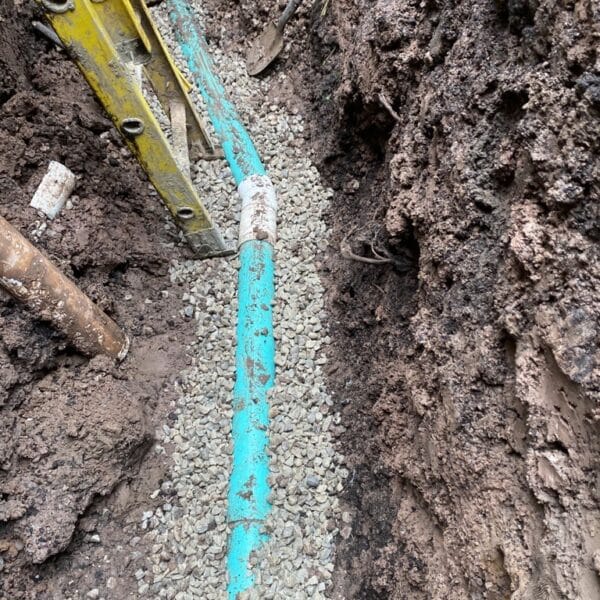 New 4 inch PVC sewer pipe